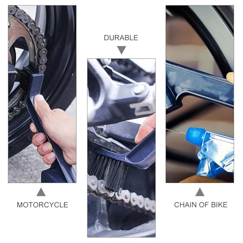 Motorcycle Chain Cleaner Tool with Rubber Cleaning Brush for Bike Chains and Sprockets for Outdoor Cycling and Motorbike Gear Cleaning