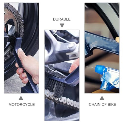 Motorcycle Chain Cleaner Tool with Rubber Cleaning Brush for Bike Chains and Sprockets for Outdoor Cycling and Motorbike Gear Cleaning
