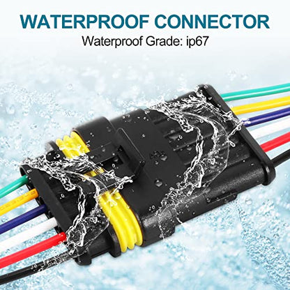 G 6 Pin Way Electrical Wire Connector Male Female Plug Socket Quick Disconnect Waterproof Plug Play for Car Truck Motorcycle Marine Boat - size: 6 PIN