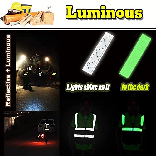 High Visibility Reflective Safety Vest with Pockets Custom Your Logo Safety Workwear - color: Luminous Black Green Webbing, size: Small