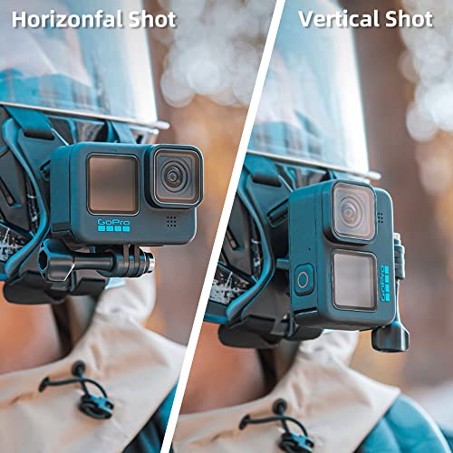 Motorcycle Helmet Chin Strap Mount Compatible with GoPro Hero 13,12,11,10, 9, 8, 7, (2018), 6 5,DJI Osmo Action 5 pro/4/3, AKASO, SJCAM and Most Action Cameras - color: X-Shaped Mount