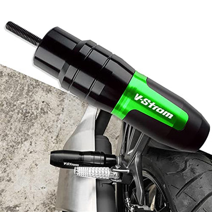For SUZUKI V-Strom 250 650 1000 DL250 DL650 DL1000/V-Strom1000/XT Motorcycle CNC Aluminum Frame Crash Pad Exhaust Sliders Crash Protector slider - color: green