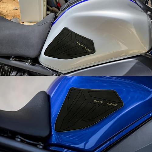 NIGHT CAT Motorcycle Fuel Tank Protector Compatible with Yamaha MT09 Fuel Tank Pad Non-SlipTank Side Traction pad Gas Tank Sticker Set(Black Fishbone Sticker) - color: Black-fishbone Sticker