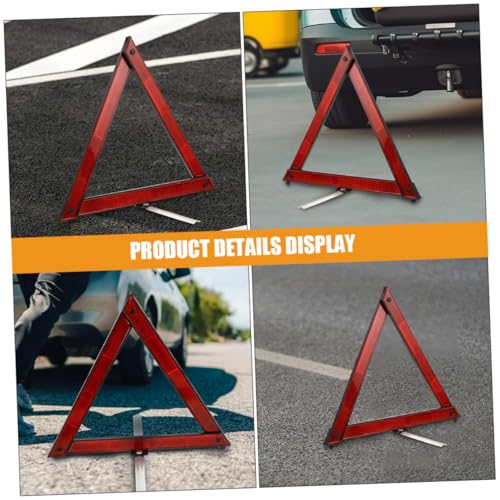 Alipis 5pcs Reflective Safety Triangle Kit Foldable Emergency Warning Sign for Vehicles Roadside Safety Tool for Breakdown Situations