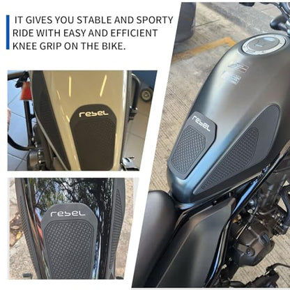 Motorcycle Fuel Gas Tank Stickers Compatible for Ho&nda Rebel CMX 250 300 500 2017-2024 Tank Grip Side Decals Anti Slip Tank Pads (A Style) - color: A Style