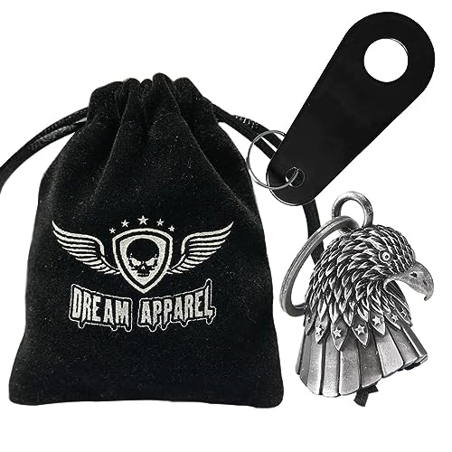 Dream Apparel Motorcycle Bell Guardian Angel Drive Away Gremlin, Biker Bell for Men Women Rider Riding, Good Luck Gift - color: Eagle Head