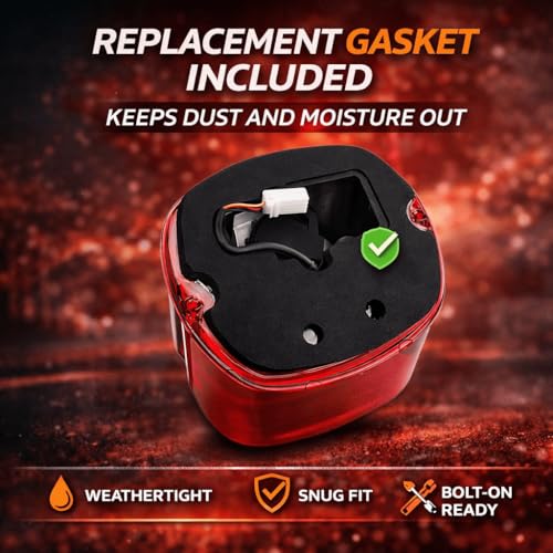 Eagle Lights Red Strobing LED Tail Light Upgrade for Harley Davidson - No Window - color: Red with No License Plate Window