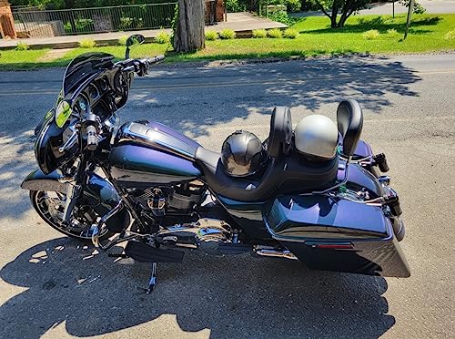 Goldfire Rider Backrest Road King Detachable Adjustable Plug-in Driver Backrest Pad Fits for Harley Street Glide 2009-2024 Ultra Limited FLHTK FLHTKL CVO Limited FLHTKSE Street Glide FLHX Accessories