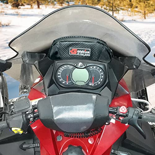 Goldfire Snowmobile Windshield Bags Accessories Ski Doo Dash Bag Dashboard Storage Pouch Wallet Phone Cargo Bags Water-resistant For Ski Doo REV- XP, Part #860201176 (Black)