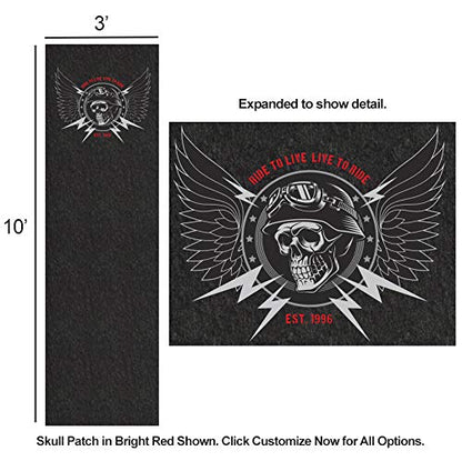 PIG Personalized Motorcycle Mat | Animal with Wings | 3' x 10' Custom Text Motorcycle Parking Mat | PM70057POR-3X10T-BK