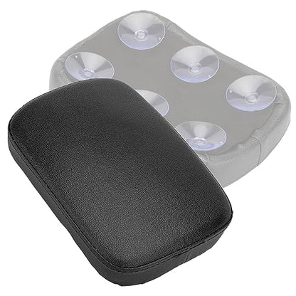 Motorcycle Rectangular Passenger Pad Seat Rear Leather Pillion Cushion 6 Suction Cup Compatible with Harley Dyna Sportster XL 883 1200 Chopper Custom - style: 6 Suction Cup-Black