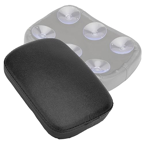 Motorcycle Rectangular Passenger Pad Seat Rear Leather Pillion Cushion 6 Suction Cup Compatible with Harley Dyna Sportster XL 883 1200 Chopper Custom - style: 6 Suction Cup-Black