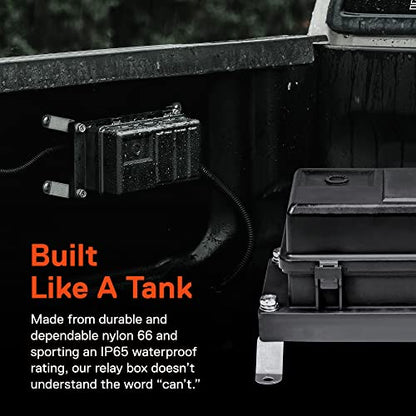 True Mods 12V DC Auto Waterproof Fuse 5-Pin Relay Box Block [6 Bosch Style Relay Holder] [6 ATC/ATO Fusible Holder] Universal Relay Block Box for Automotive Vehicles Cars Marine Boat Light Equipment - style: Box Only