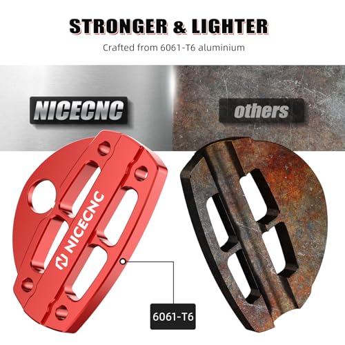 NICECNC Handlebar Clamp Aluminum Compatible with Yamaha Raptor 700 2006-2009 2011-2026, Raptor 700 Special Edition 2010 Red - color: Red