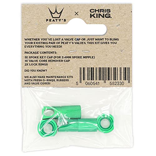 Peaty's x Chris King MK2 Tubeless Valve Accessory Kit by Peaty's - color: Emerald