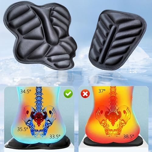 REVXON Motorcycle Seat Cushion for Honda 250 Rebel/400X/599/750 Shadow Aero/Phantom/919/ADV150, Breathable 3D Air Mesh Motorcycle Seat Pad Shock Absorbing for Long Ride Comfort