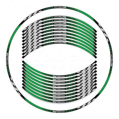 CBR 17 inch Wheel Rim Stickers Decals Tape Compatible with CBR1000RR-R 2004-2025 Motorcycle Reflective Rim Tapes Sticker Stripe (Green) - color: Green