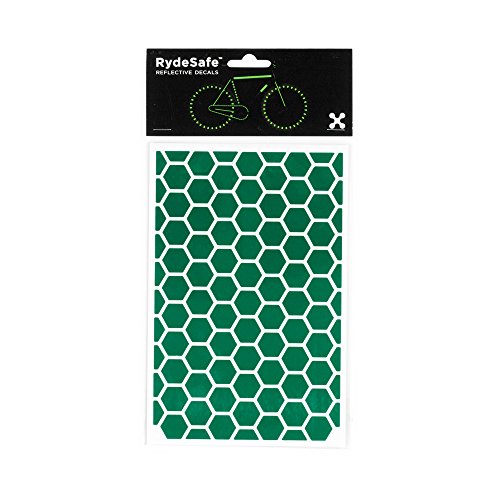 RydeSafe Reflective Decals - Hexagon Kit - Large - color: Green