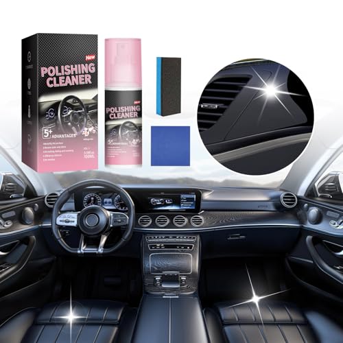 2Pcs Car Interior Cleaner, Polishing Cleaner Detailer Spray. | for Rubber, Leather& More, Multi-Surface Cleaning for Car Interior.