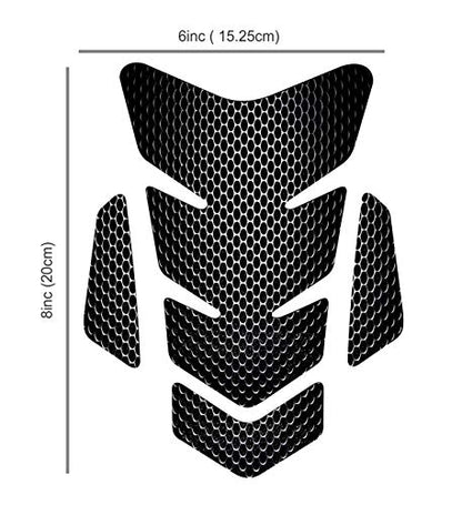 3D Motorcycle Carbon Fiber Vinyl Gel Gas Tank Pad Protector Decal and Sticker Tankpad. (New Generation Silicone-Based Adhesive) - color: Color A