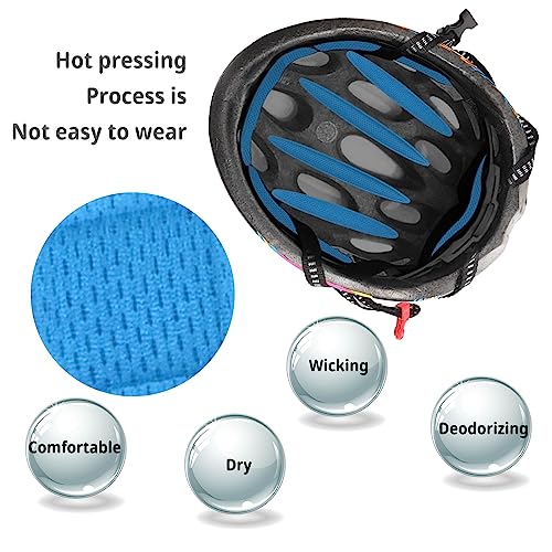 2 Set Cycle Helmet Pads, Helmet Padding Kit, Universal Foam Pads for Motorcycle Bike Cycling Helmet (Blue) - color: Blue