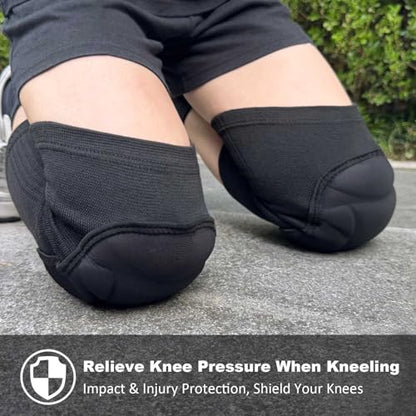 Volleyball Knee Pads for Men & Women Wrestling, Football, Basketball, Anti-Slip Sports Knee Sleeves for Skating - Soft Knee Pad with Thick Foam for Gardening, Cleaning, Flooring Work - Black S/M
