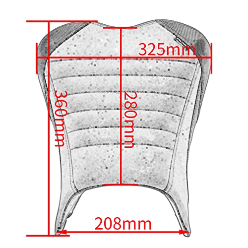 Motorcycle Ninja 400 Z400 Front Driver Rider Solo Seat Cowls Anti Slip Rear Passenger Seat Covers Cushion Pad for Ka-wasaki Ninja400 Ninja-400 Z 400 Z-400 2018 2019 2020 2021 2022 2023 (Black-Front) - color: Black-Front