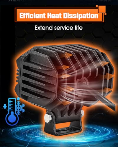 UNI-SHINE 2 pcs Amber Led Pod Lights 4 inch Off Road Led Spot Lights Driving Cube Light for Truck ATV UTV SUV Boat Motorcycle - color: Amber Spot