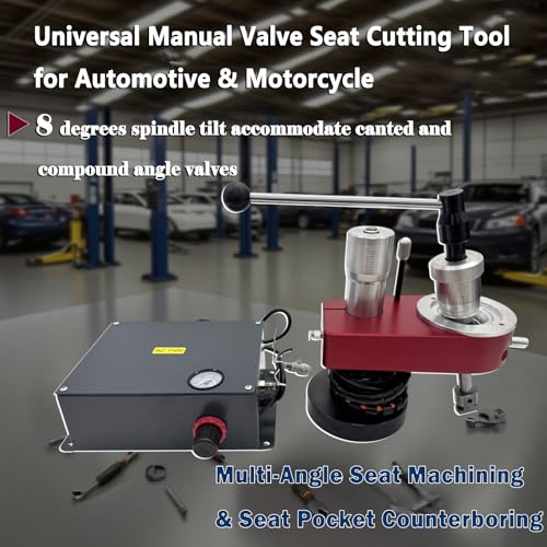 Electric Valve Seat Reamer Universal Manual Valve Seat Cutting Tool for Automotive & Motorcycle, 0.63-2" Machining Range, Precision Air Cushion System, 50-150 RPM 110V