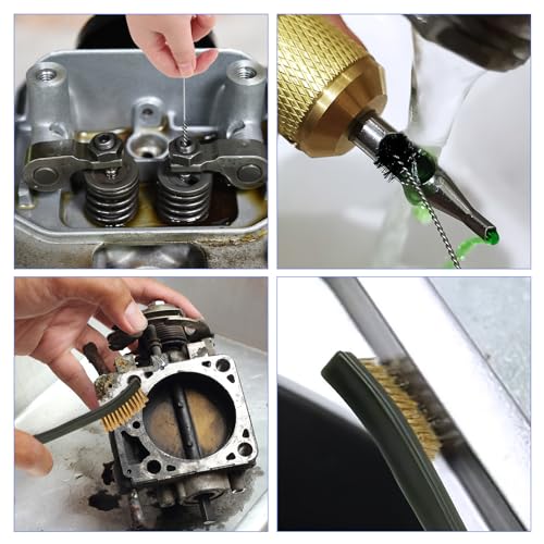Throttle Body Cleaner Kit, Carburetor Cleaning Kit, Torch Tip & Carb Dirt Remove Cleaner Set - style: 20 Cleaning Wires & 5 Fine Brushes & 3 Double-Ended Brushes