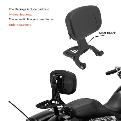 Adjustable Sissy Bar Backrest With Folding Luggage Rack For Harley/Indian/BMW R18/Honda,Black