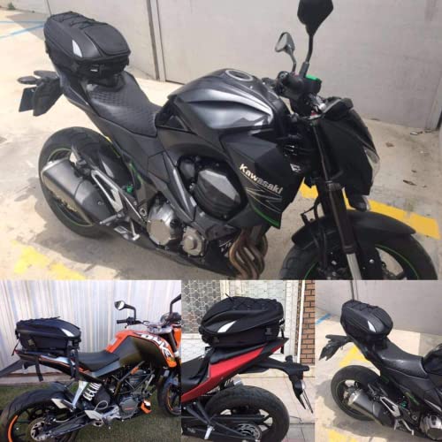 Motorcycle Tail Bag Waterproof Rear Seat Backpack - Dual Use Helmet Bag
