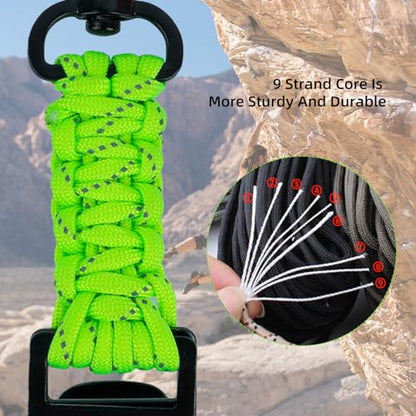 KUNN Double End Tactical Glove Clips Work Glove Holders Hardhat Holder for Heavy Duty Belt,Outdoor Backpack - color: Lime Green