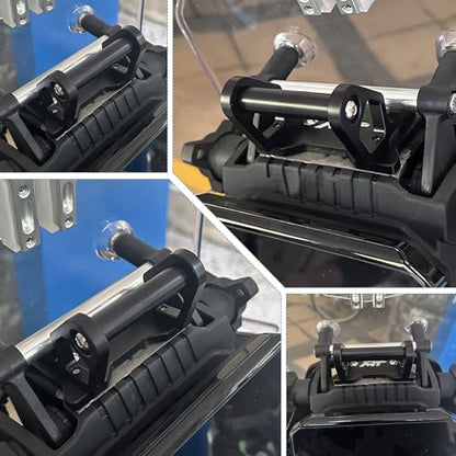for CFMOTO 450MT MT450 Ibex 450 2024-2025 Motorcycle GPS Phone Holder Auxiliary Device Mount Navigation Extension Brackets(12mm) - size: 12mm