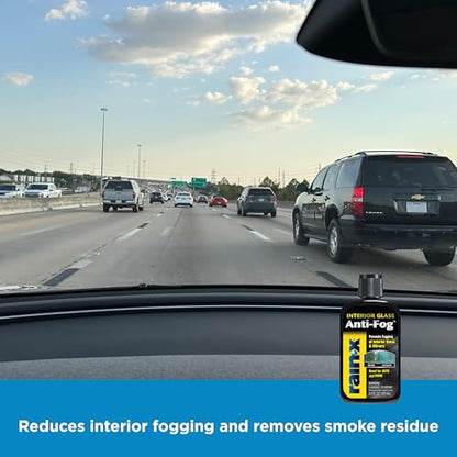 Rain-X AF21106D Glass & Mirrors Anti-Fog Treatment, Prevents Fogging & Steaming on Windshield and Visors, Improves Visibility, Great for Auto & Home - size: 3.5 Fl Oz (Pack of 1), style: Squeeze Bottle