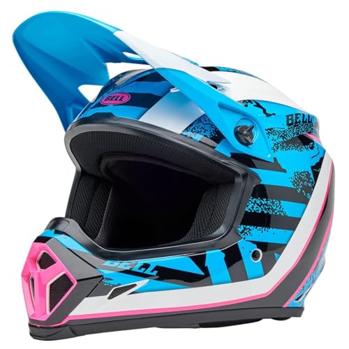 Bell Powersports MX-9 MIPS Motorcycle Helmets - color: Gloss Breakdance Blue/Pink, size: XX-Large