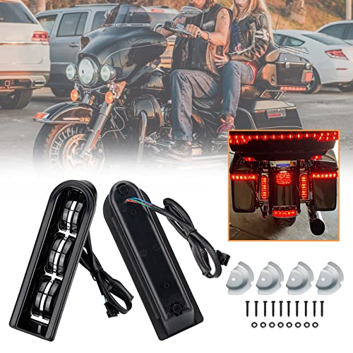Motorcycle Rear Saddlebag Accent LED Light Insert Filler Support Black Replacement for Harley Touring FLHTCU FLHTK FLTRU Road King Electra Glide Ultra Classic 2014-2022 - color: black