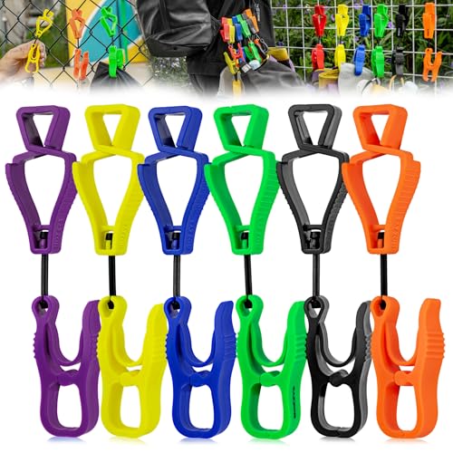 Glove Clips for Work Glove Holders - color: Aclip+zclip-6 Colors 6pcs