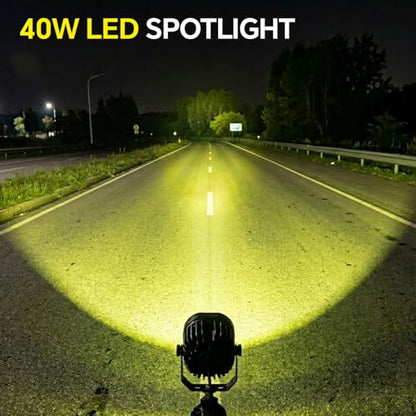 Motorcycle Driving Lights White LED Pods Lights 3’’ 40W LED Driving Off Road Lighting 12V 24V Spot Cube Light for Truck ATV UTV SUV Bike Car Boat Trucks LED Spotlights with 6 Light Beads 2PCS - color: White
