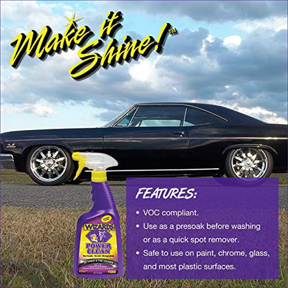 Wizards Car Detailing Kit - Premium and Comprehensive Car Cleaning Kit - 7 Piece Car Detail Kit with Mist n Shine, Tire and Vinyl Shine, Wash, Shine Master - Great Car Cleaning Gift Set - color: Detailing Kit (7 pc)