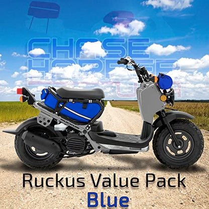 Chase Harper USA - Ruckus Value Pack - 5000 Under The Seat Bag and 105000 Barrel Bag Combo - Compatible with All Ruckus Model Years With Stock Frame – Blue