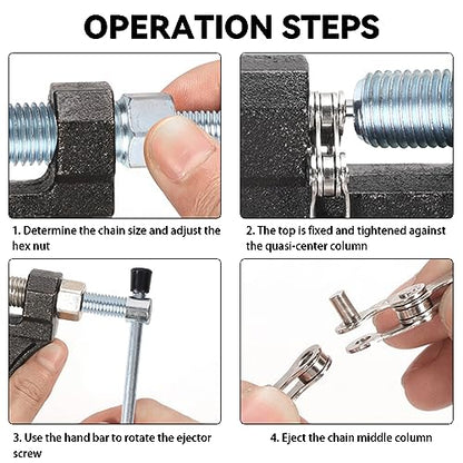 AUCELI Chain Breaker #420-530, Chain Tool for Motorcycle Dirt Pit Bike ATV Quad Go Kart Bicycle Scooter, Chain Break # 420 428 520 525 528 530, Universal Car Accessories Chain Breaker Tool Kit