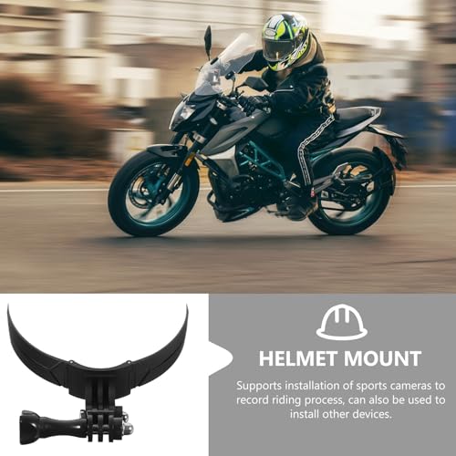 Ciieeo Universal Motorcycle Helmet Camera Mount Holder Lightweight Portable Abs Chin Support Stand Compatible with Sports Cameras and Other Devices for Riding