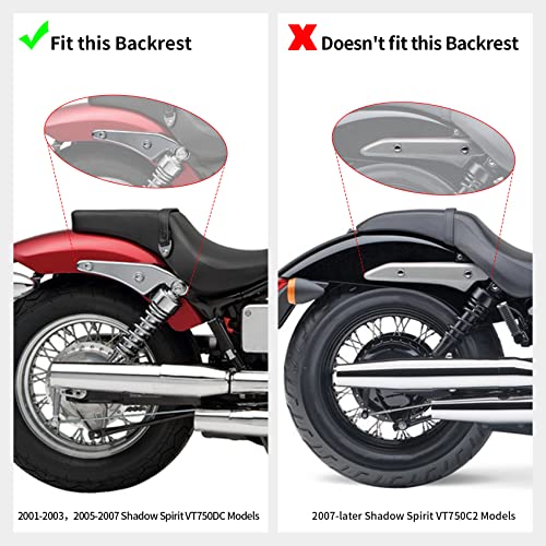SLMOTO Detachable Stealth Sissy Bar Set Luggage rack Fits For Honda Shadow Spirit VT750DC 2001-2003，2005-2007 - color: Fits For Honda Shadow Spirit