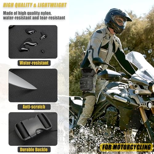 Tactical Drop Leg Bag Utility Pouch Molle Pack for Outdoor Motorcycle Cycling Hunting Hiking with CCW Gun Holster - color: Green