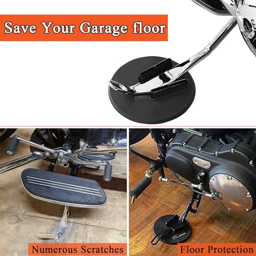 FOVPLUE Jiffy Stand Coaster, Kickstand Pad for Harley all motorcycles w/side stand,for Touring FL Sportster XL/XR FX/FXR/FXD/FLD/Dyna Softail FLST/FXST Pan America VRSC LiveWire,Black