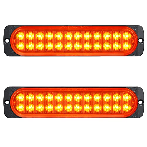Pack of 2 Aluminum Housing Amber LED Trailer Turn Signal Brake Parking Side Maker Lights 7.5 Inch, DOT Compliant Waterproof Surface Mount Lighting for Truck Tractor Jeep RV - color: Amber, size: 7.5 INCH