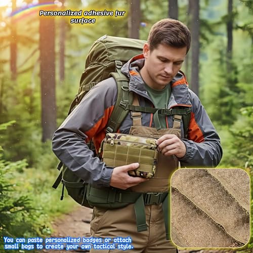 MOLLE Pouch Tactical EDC Utility Bag, Water Resistant 600D Nylon Waist Pack for Men Women, Multi-Functional Tool Organizer with MOLLE Webbing for Hiking Camping Travel Accessories Phone Wallet