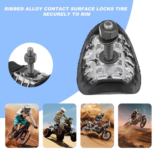 KVAEY Motorcycle Wheel Rim Lock, 1.6" Tire Clamp Wheel Lock with Molded Rubber Stoppers Prevent Inner Tube Wear, Motorcycle Rim Lock Replacement for Motocross Dual Sport Dirt Bike (1.85", 2PCS) - size: 2 Pieces, style: 1.85"
