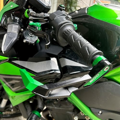 Compatible with 2026 Ninja 500 2025 ninja500 SE 2024 Z500 Z 500 SE Aluminum Motorcycle Handguards Brake Clutch Lever Guards Protector Accessories (Green) - color: Green